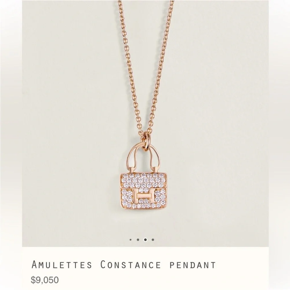 Hermes Amulettes Constance pendant Diamond Rose Gold - Picture 1 of 5